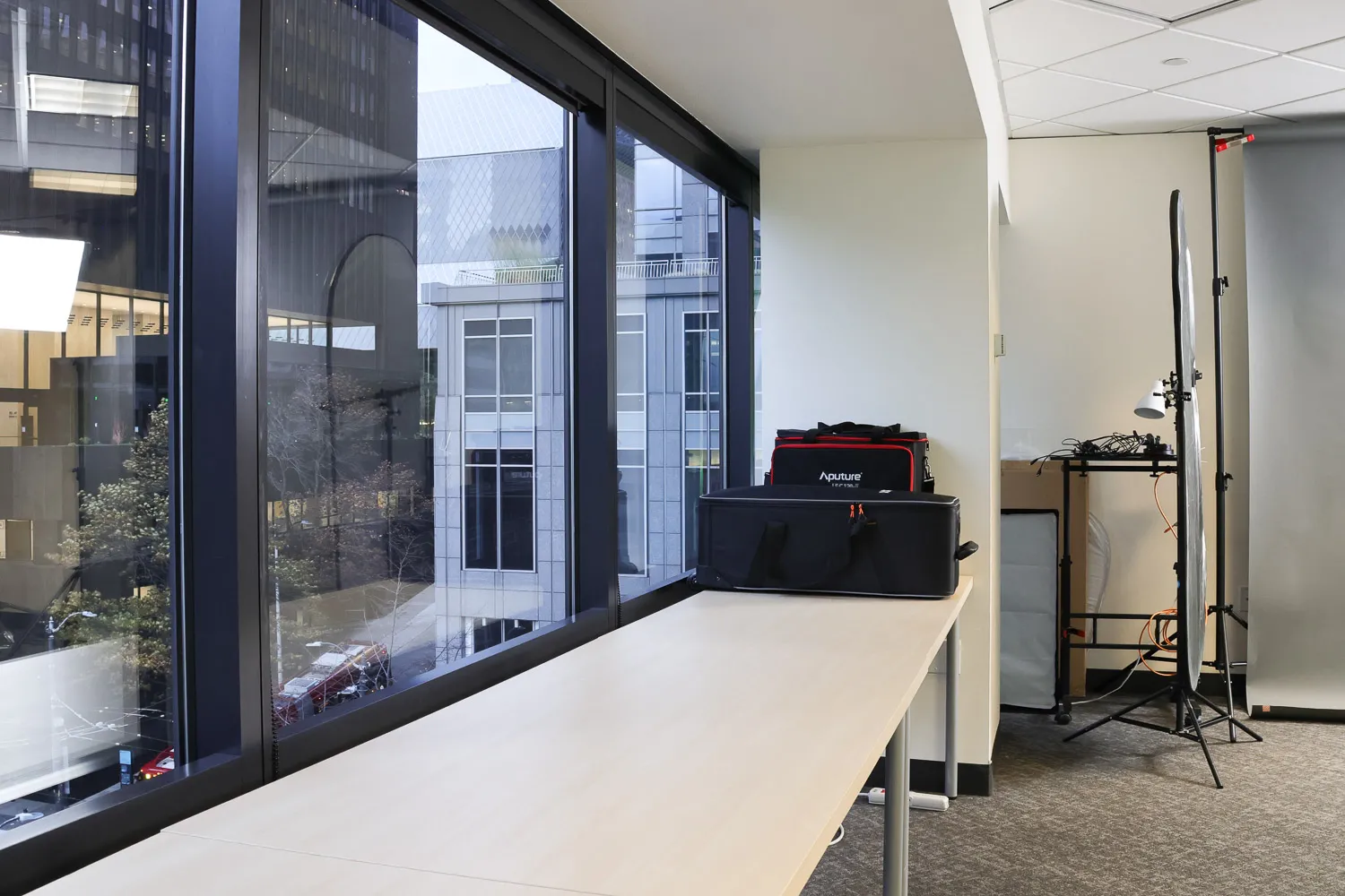 Studio flooded with natural daylight